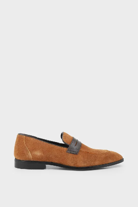 Fashionable Running Shoes Men Formal Loafers M38108-Tan