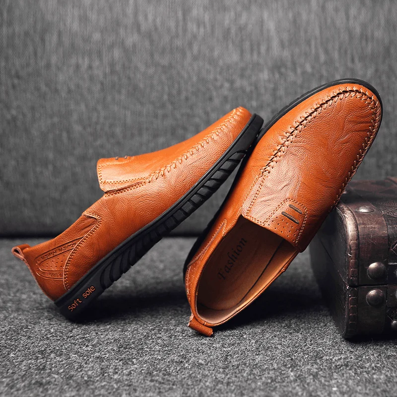 Air-Cushion Shoes Slip Resistant Casual Business Walking Leather Flats