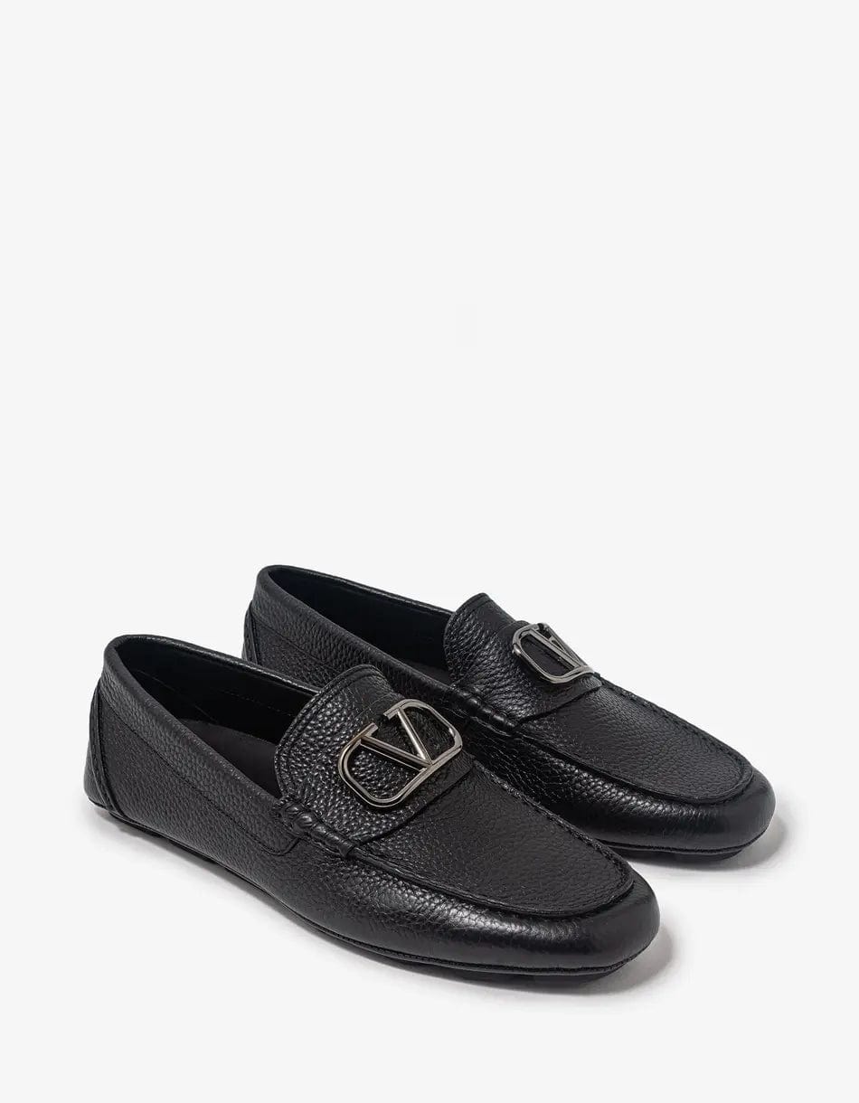 Memory Foam Sneakers Valentino Garavani Black VLogo Driving Shoes