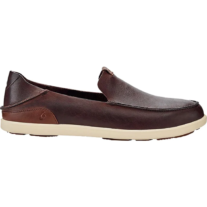 Modern Street Sneakers Men's OluKai Nalukai Slip-On Kona Coffee/Tapa Leather