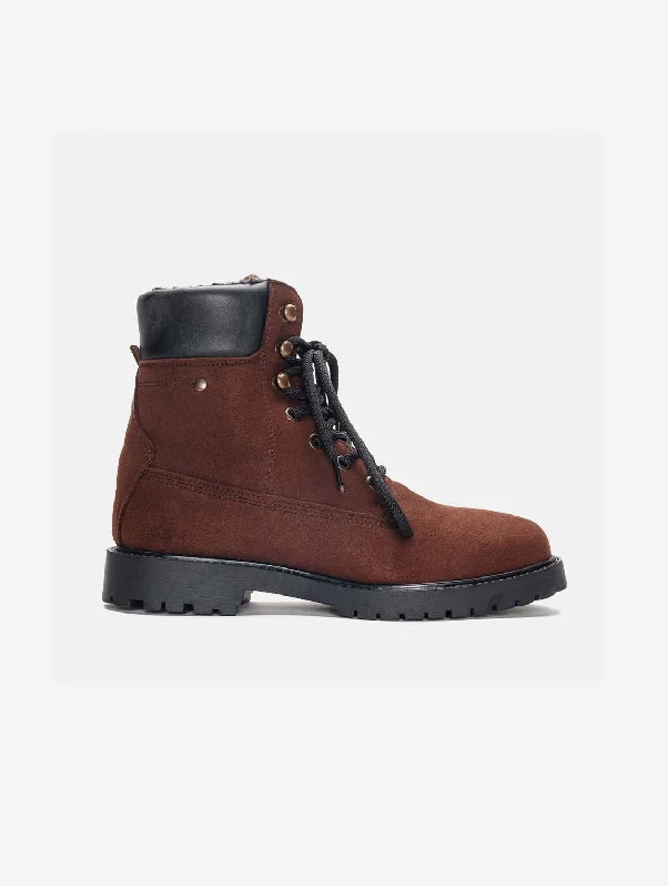 Relaxed Fit Sneakers Gadea Unisex Vegan Leather Mountain Ankle Boots | Brown