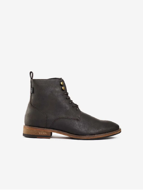 Soft Breathable Shoes Rye 2 Men's Vegan Leather Ankle Boots | Brown