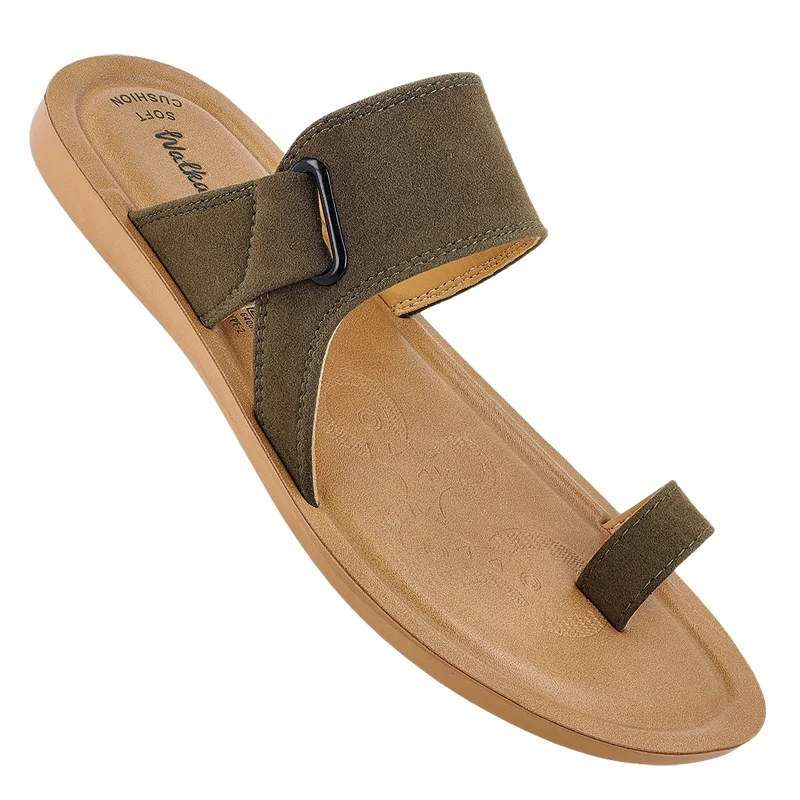 Breathable Cushion Shoes Men's Daily Wear Sandals  - WG5622 Olive