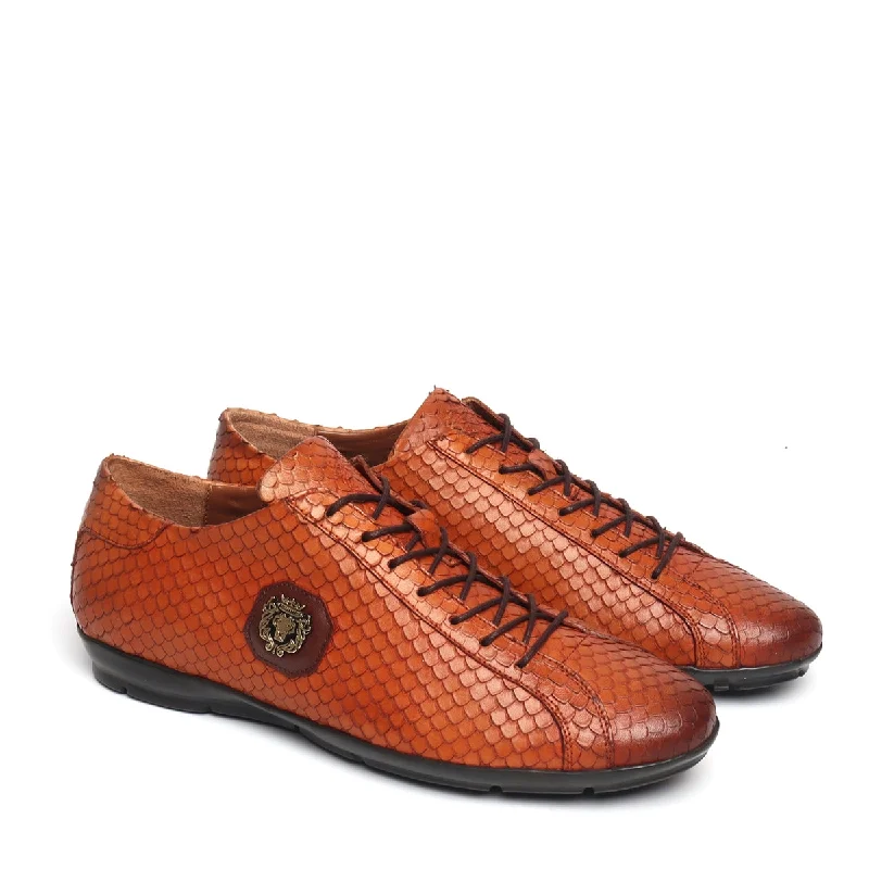 All-Day Comfort Sneakers Snake Skin Textured Genuine leather with light weight sneaker by Brune & Bareskin All-Day Comfort Sneakers Snake Skin Textured Genuine leather with light weight sneaker by Brune & Bareskin