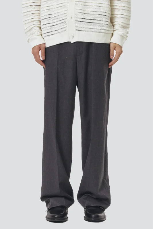 Grey Semi Wide Slacks