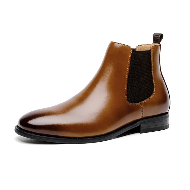 Anti-Slip Sneakers Men's Classic Genuine Leather Chelsea Boots