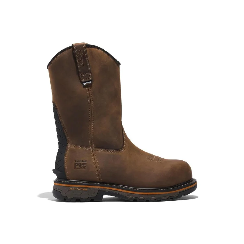 Casual Comfort Shoes True Grit Composite-Toe Waterproof Pull-On Work Boot Brown Bandit