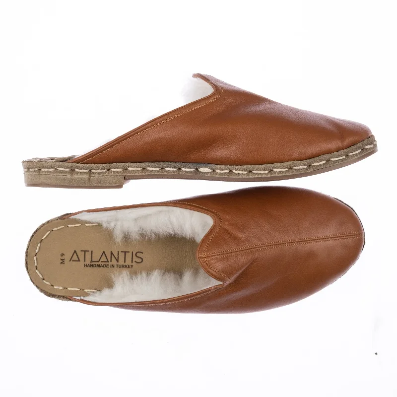 Breathable Active Shoes Men's Mocha Shearling Slippers