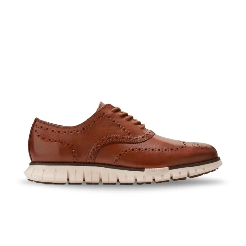 Ultra-Comfort Sneakers Cole Haan Men's ZEROGRAND Remastered Wingtip - British Tan/Ivory
