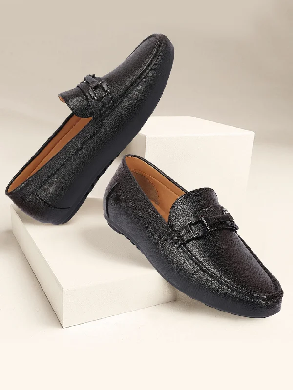 Cushion Insole Shoes Men Black Textured Design Horsebit Buckle Casual Classic Slip On Moccasins and Loafers Cushion Insole Shoes Men Black Textured Design Horsebit Buckle Casual Classic Slip On Moccasins and Loafers