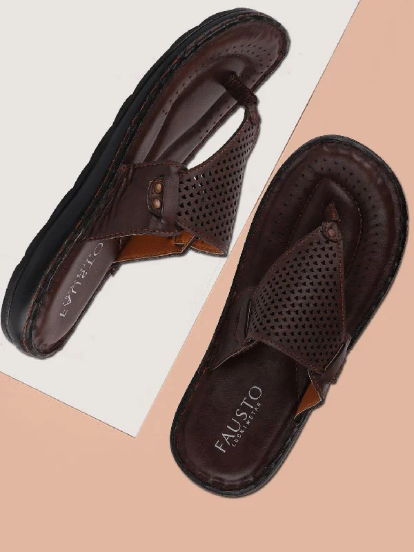 Casual Sneakers Men Brown Formal Slip-On Slippers