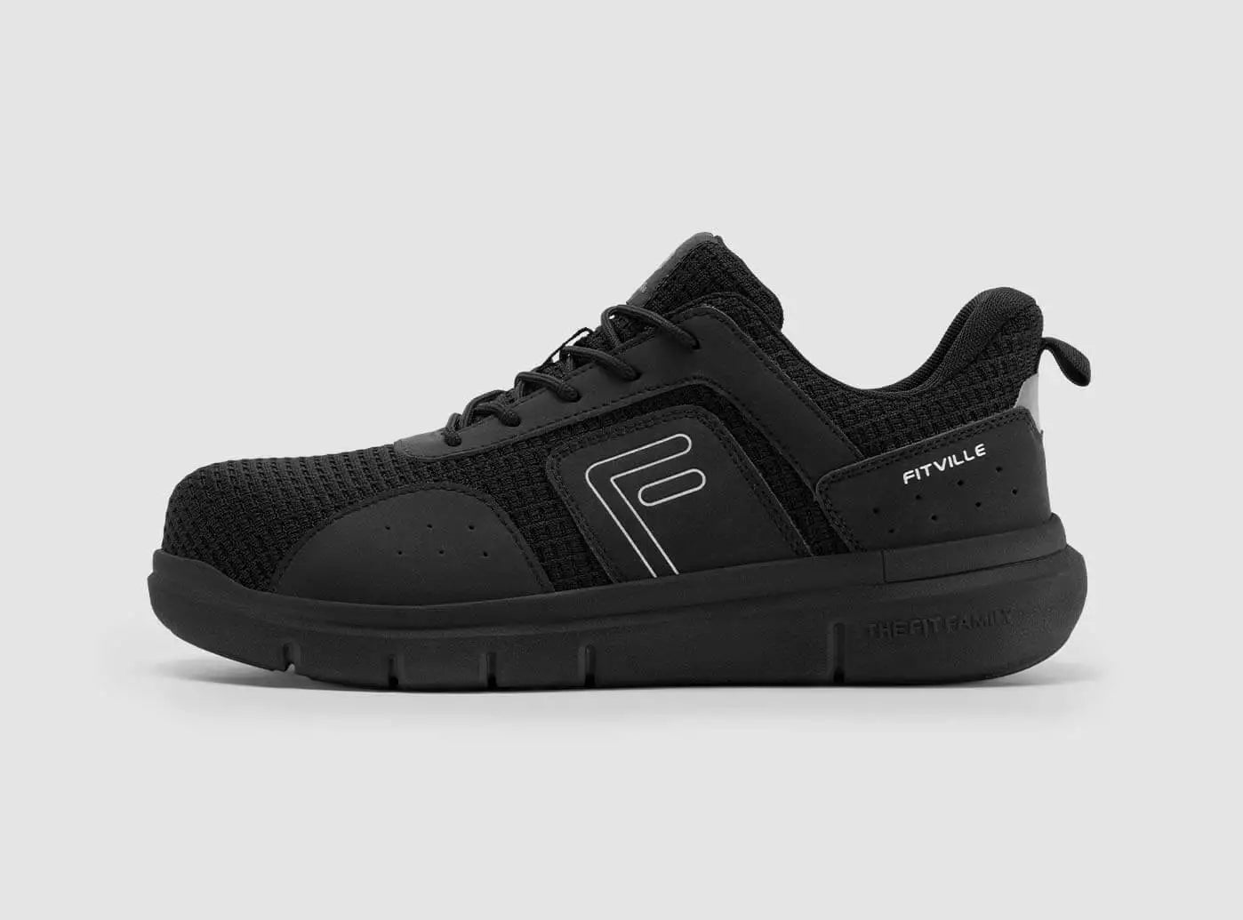 Lightweight Foam Shoes FitVille Men's TitanToe Composite Toe Slip-Resistant Sneaker V1