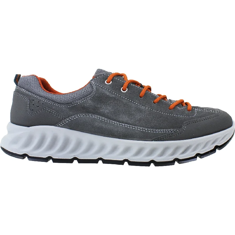 Flexible Sole Sneakers Men's Ara Prague Grey Suede/Mesh