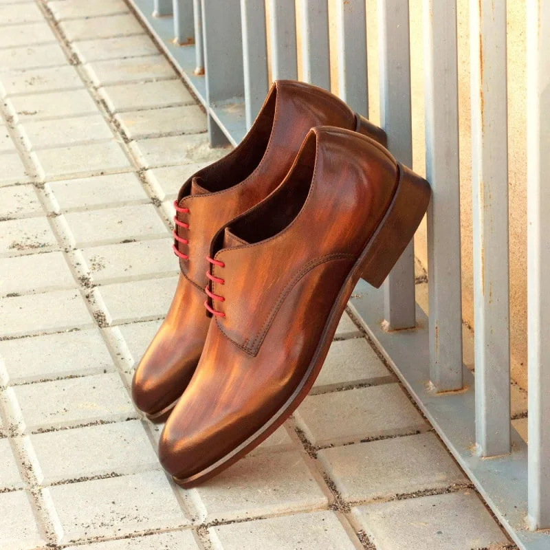 Plush Walking Shoes Avery Tan Patina Derby