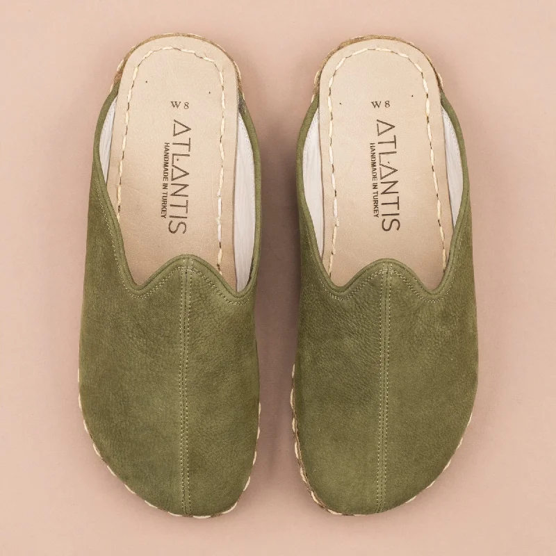 Minimalist Sneakers Men's Olive Barefoot Slippers