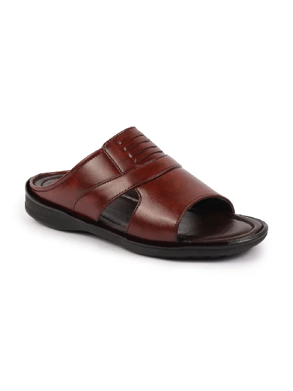 Quick-Dry Sneakers Men Cherry Daily Indoor Outdoor Comfort Stitched Design Open Toe Slip On Slipper