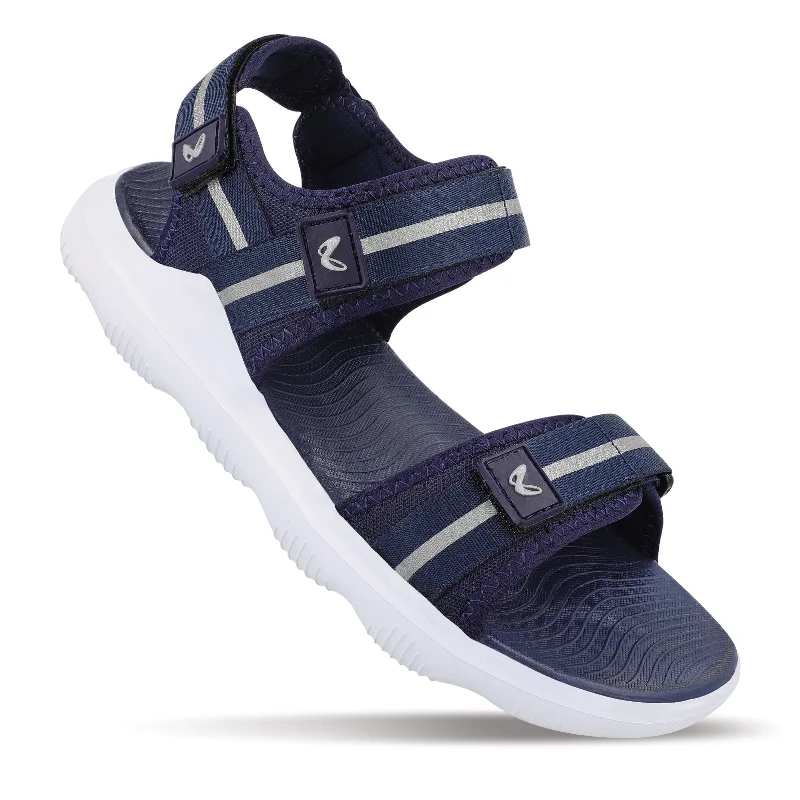 Soft Insole Sneakers Walkaroo Mens Sandals  - WC4377 Navy Blue