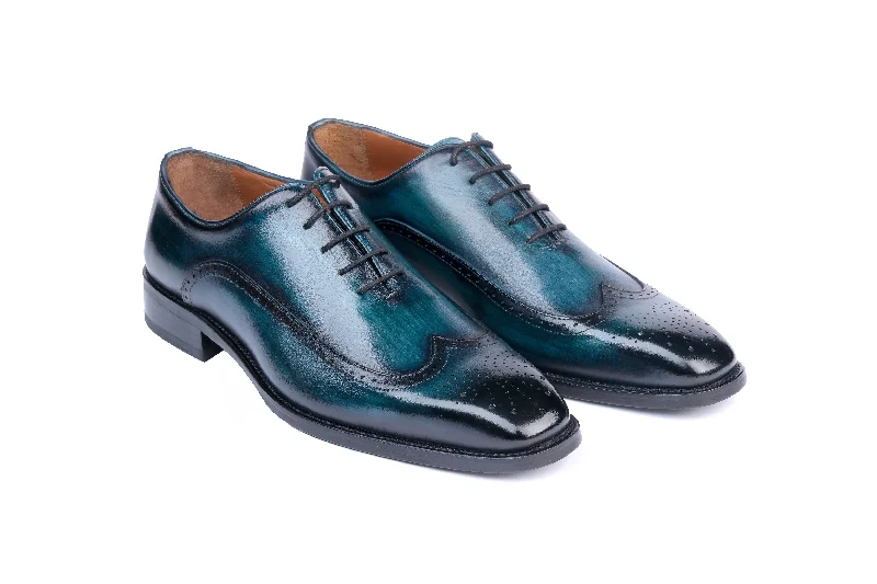 Elegant Casual Shoes Devonshire Hand Painted Wingtip Dress Shoes