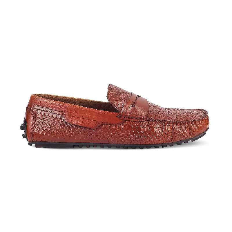Lightweight Athletic Shoes The Argon Tan Men's Leather Driving Loafers Tresmode