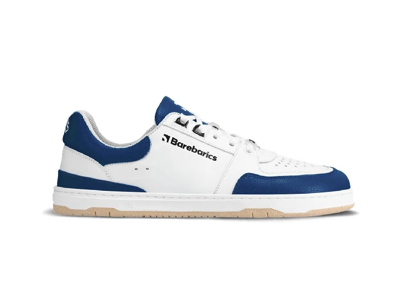 Soft Cushion Sneakers Barefoot Sneakers Barebarics Wave - White & Dark Blue