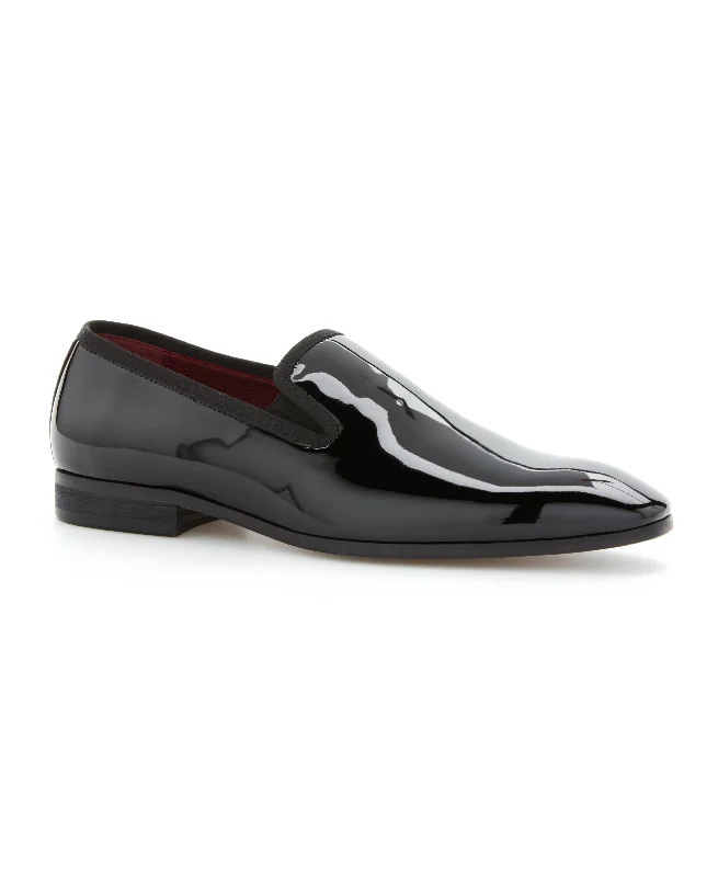 Soft Breathable Shoes Patent Leather Slip-On Shoes