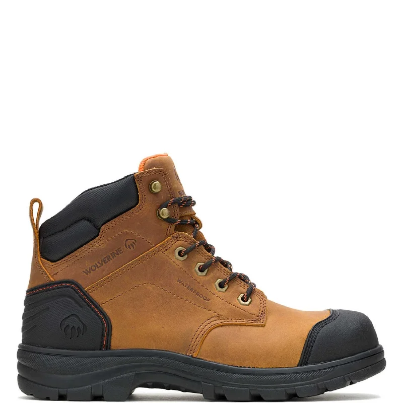 Stylish Sneakers Wolverine Men's Carlsbad Cap Waterproof 6" Steel Toe TPU Cap Boot
