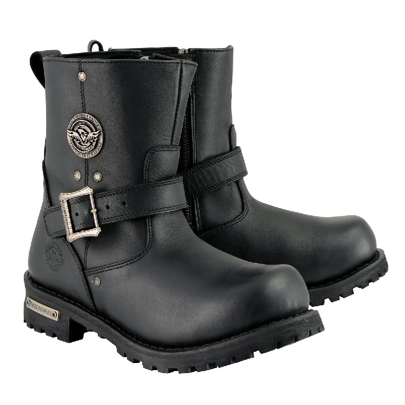 Lightweight Everyday Shoes Milwaukee Leather Men's Black Leather Wide Width 6-inch Classic Engineer Motorcycle Boots w/ Side Zipper MBM9040W Lightweight Everyday Shoes Milwaukee Leather Men's Black Leather Wide Width 6-inch Classic Engineer Motorcycle Boots w/ Side Zipper MBM9040W