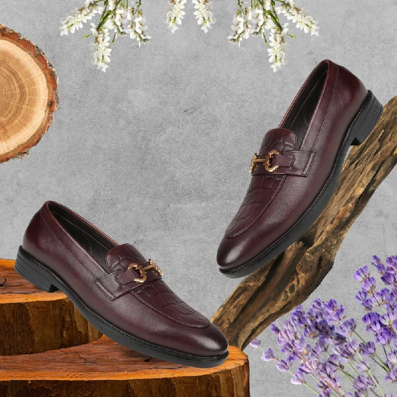 Ergonomic Sneakers Ezok Leather Brown formal Shoes For Men