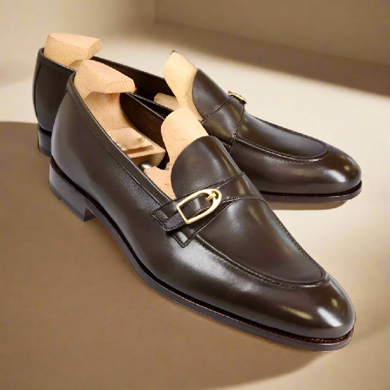 Breathable Running Shoes Elliot Dark Brown Monk Loafer