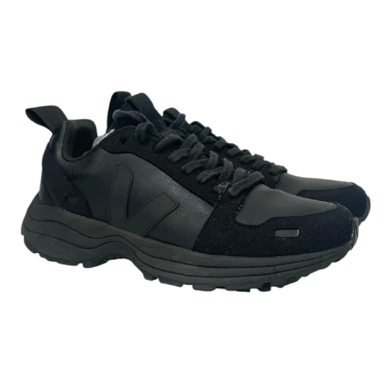 Durable Walking Shoes Rick Owens/VEJA/Low-Sneakers/US 9/Leather/BLK/