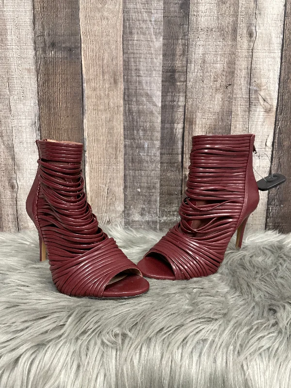 All-Day Comfort Sneakers Sandals Heels Stiletto By Bcbgeneration In Maroon, Size: 8