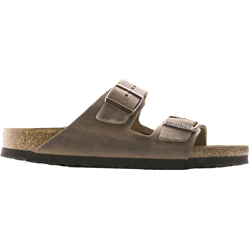Slip-Resistant Shoes Unisex Birkenstock Arizona Tobacco Oiled Leather