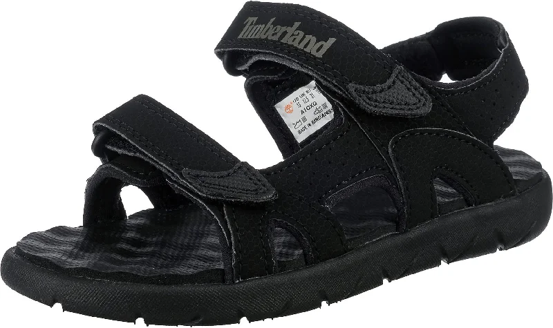 All-Day Comfort Sneakers Timberland Unisex-Kinder Perkins Row-2-Strap Sandalen, Schwarz (Black Xv0), 27 EU