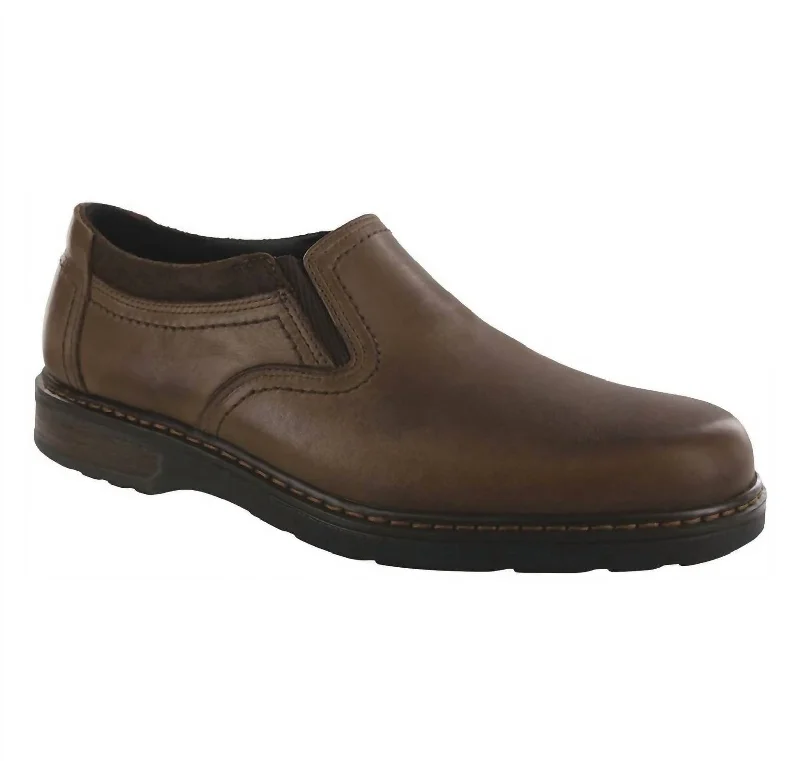 All-Purpose Walking Shoes Men's Step Slip On Loafer - Double Wide Width In Mahogany