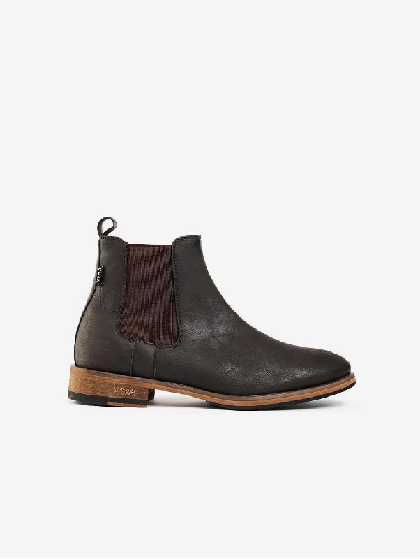 Cloud Cushion Sneakers Cardamom Men's Vegan Leather Chelsea Boots | Dark Brown