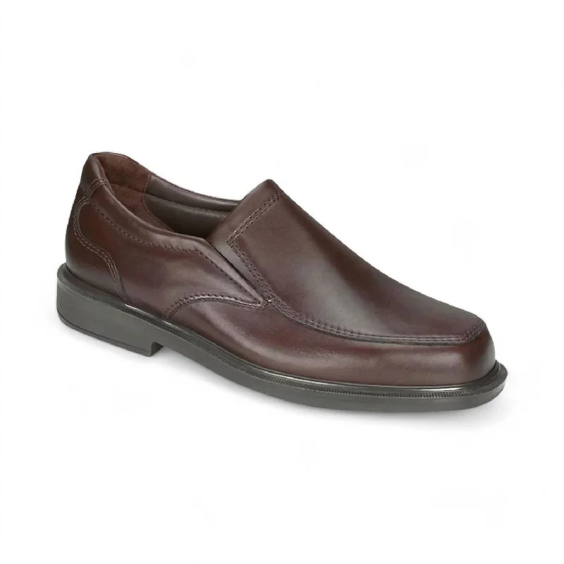 Sleek Athletic Sneakers Men's Diplomat Slip On Loafer - Medium Width In Brown