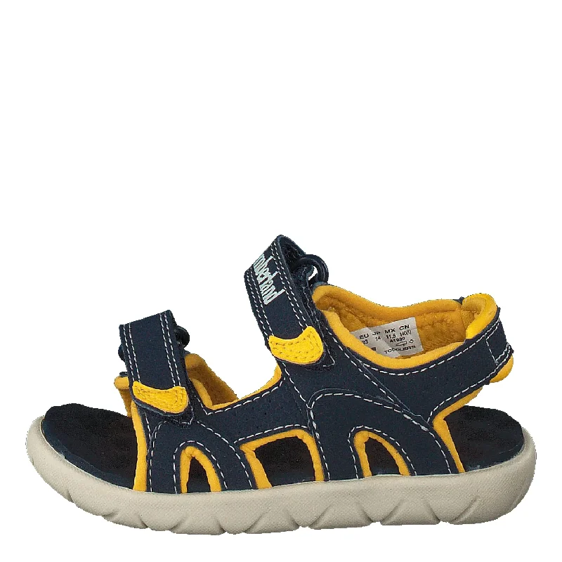Modern Street Sneakers Timberland Unisex-Kinder Perkins Row-2-Strap Sandalen, Blau (Black Iris Xu0), 21 EU