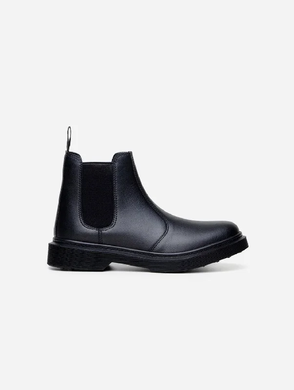 Lightweight Athletic Shoes Green Laces x King55 Chelsea Vegan Leather Boots | Black