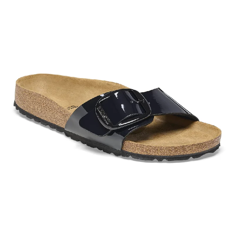 Summer Comfort Shoes Madrid Big Buckle Birko-Flor Patent
