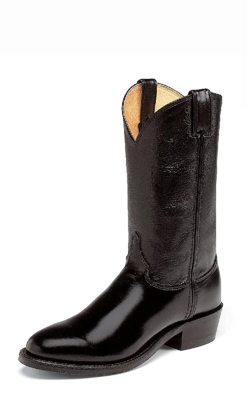 High-Performance Shoes Justin Mens Black Calfskin Leather Western Boots 12in Melo-Veal