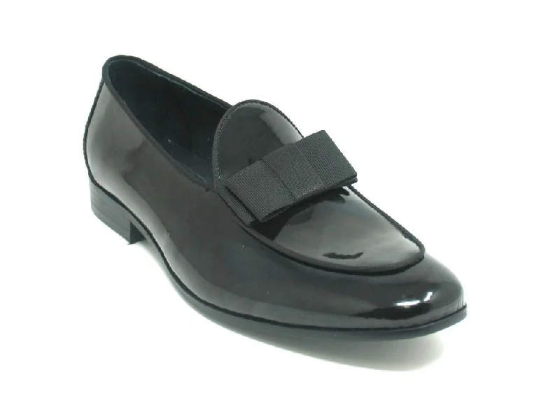 Waterproof Sneakers Patent Leather Bow Tie Formal Dress Shoe