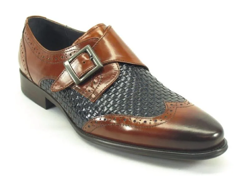 All-Terrain Sneakers Carrucci KS099-722 Woven Buckle Loafer - Brown/Navy