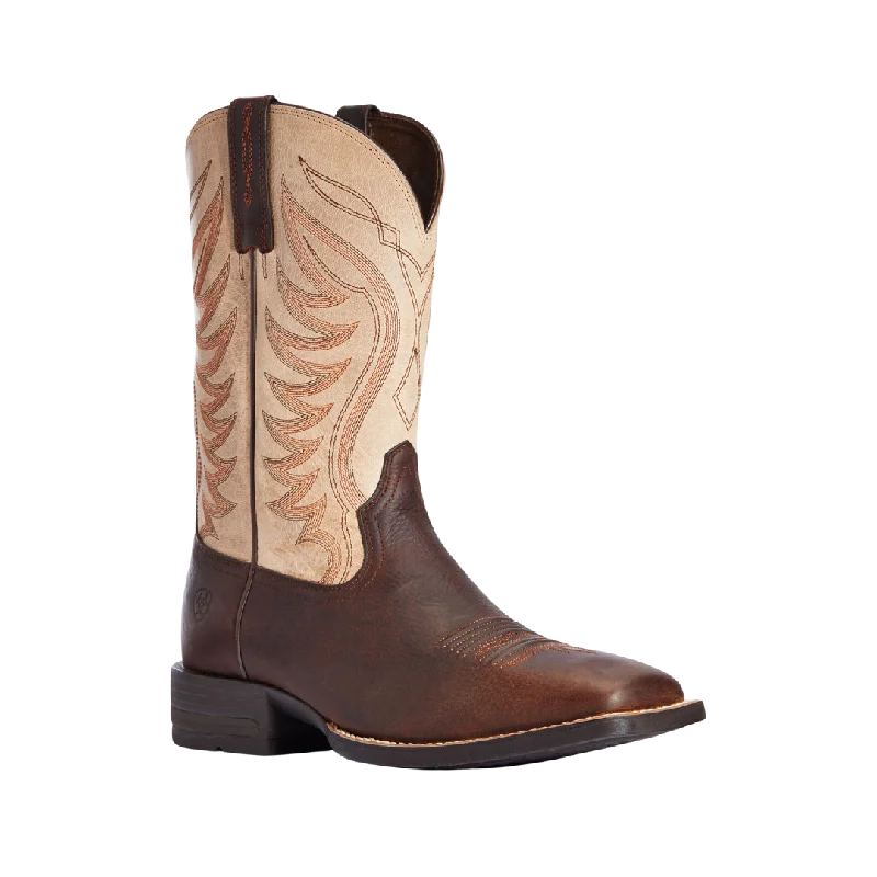 All-Purpose Walking Shoes Ariat Men's Amos Barley Brown Cowboy Boot
