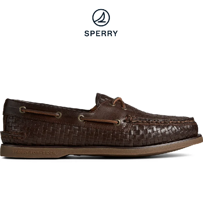 Sporty Slip-Ons Men's Authentic Original™ Gold Cup™ Woven Boat Shoe - Brown (STS25052) Sporty Slip-Ons Men's Authentic Original™ Gold Cup™ Woven Boat Shoe - Brown (STS25052)