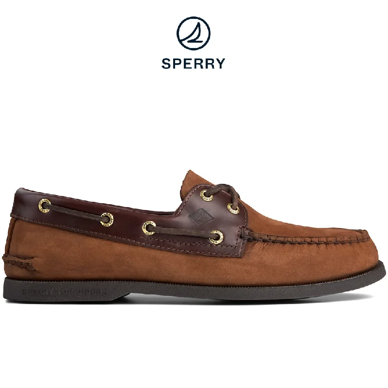 Simple Stylish Sneakers Men's Authentic Original Brown Buck Boat Shoe (0195412)