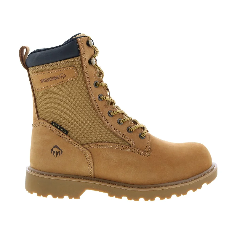 High-Quality Sneakers Wolverine Floorhand Waterproof Insulated Steel Toe 8" Mens Brown Work Boots