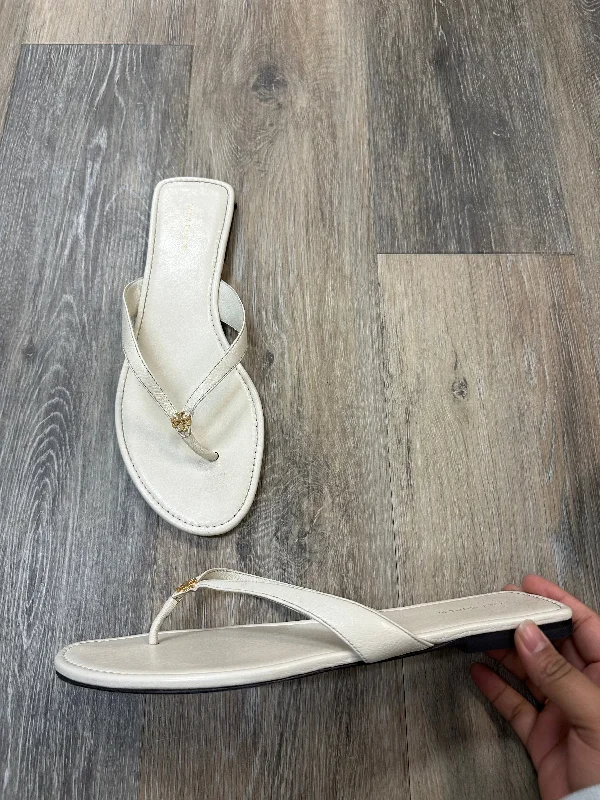 Ultra-Soft Sneakers Sandals Designer By Tory Burch In Cream, Size: 10