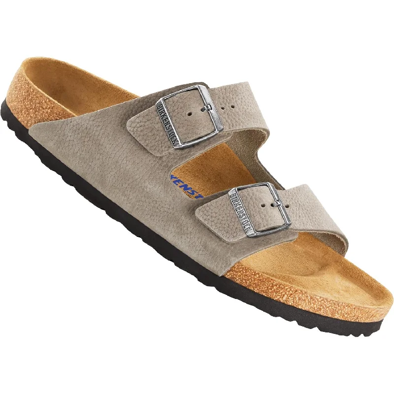 Modern Running Shoes Men's Birkenstock Arizona Soft Footbed Soft Grey Nubuck