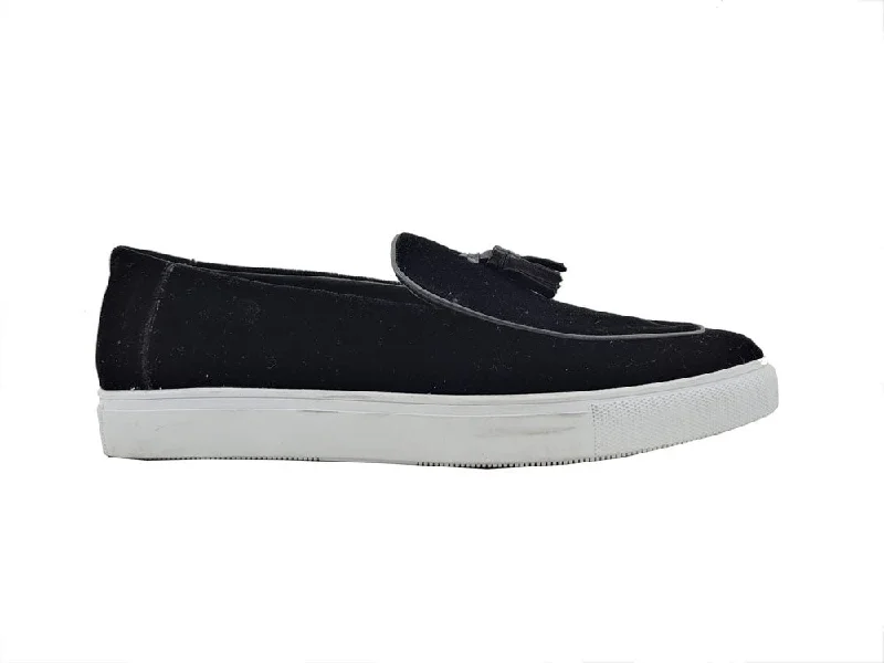 Shockproof Shoes Velvet Sneaker with Leather Tassel
