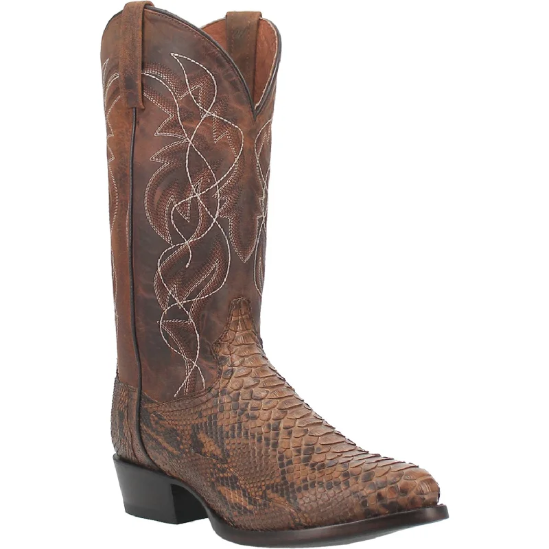 Lightweight Everyday Shoes Dan Post Mens Tan/Bay Apache Cowboy Boots Snake Skin R Toe
